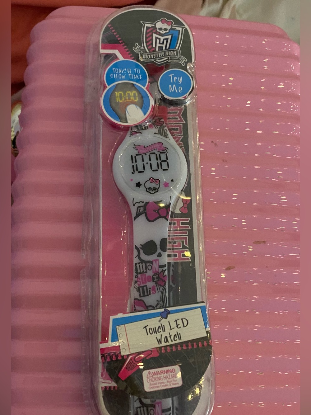 Monster High Pink Touch LED Watch